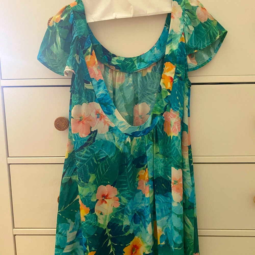 SMYM hibiscus print smock dress. Great condition, only worn twice.